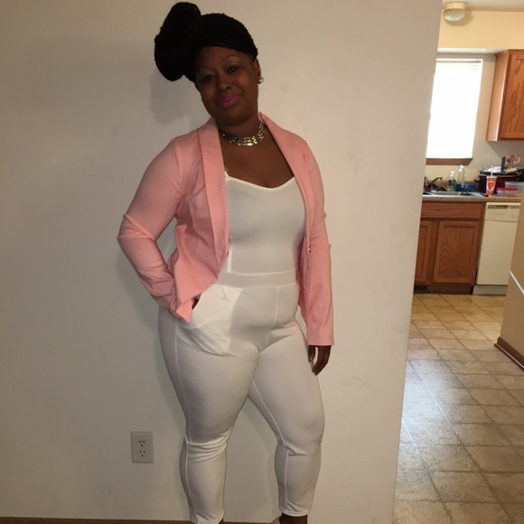 White Pants Romper - Picture 2 of 2