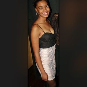 Lace & Sequin Bustier Dress