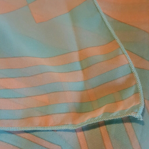New Mint and Taupe Kimono Cardigan Top - Picture 2 of 4