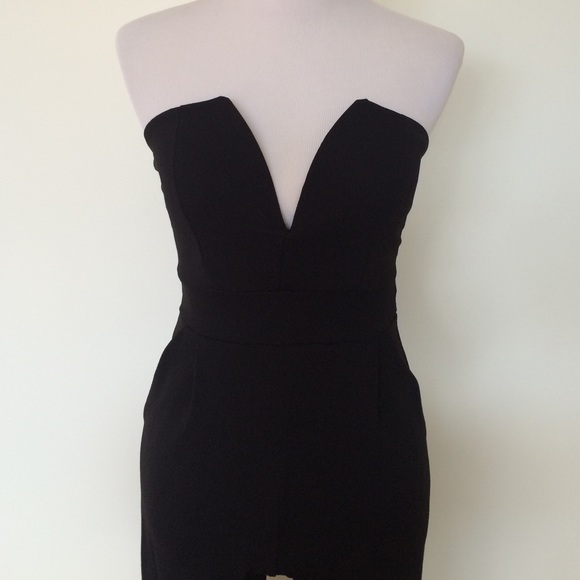 Plunging Strapless pantsuit