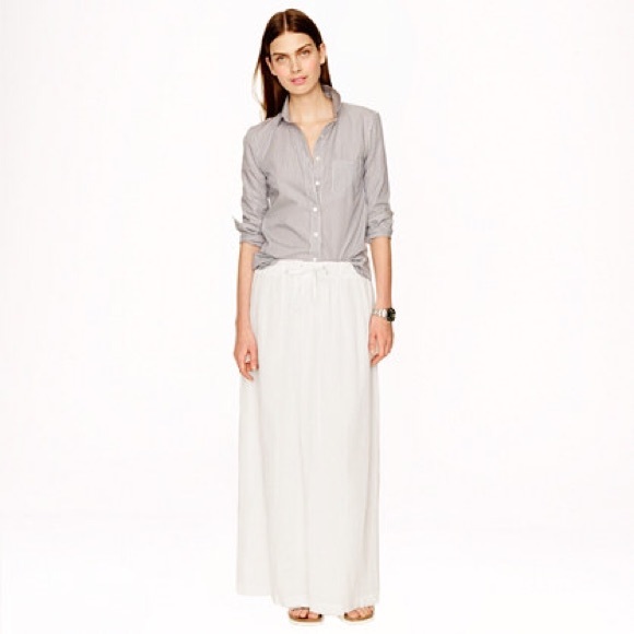 J.crew free people white gauze maxi dress