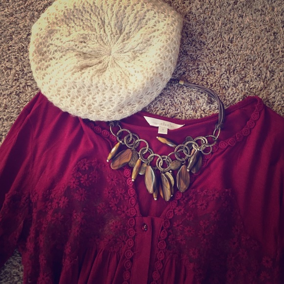 Cream-colored beanie