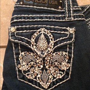 LA Idol Dark Denim Boot Cut Jeans 3