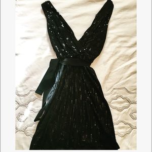 Express v-necked sequin cocktail dress.