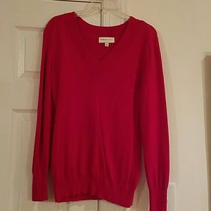 Red V-Neck Sweater