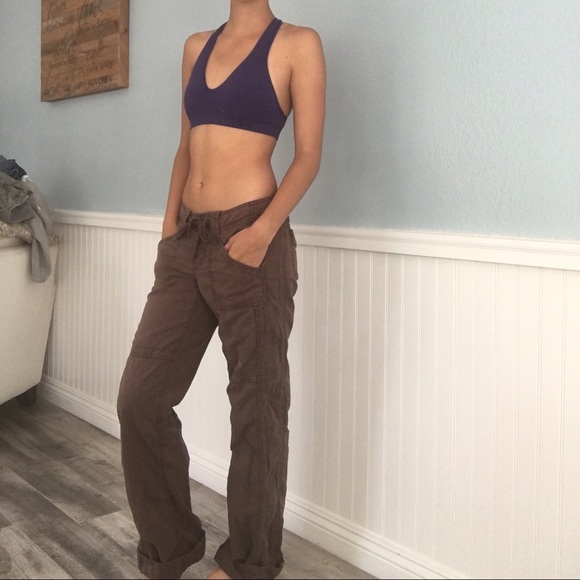 Brown Baggy Drawstring Cargo Pants