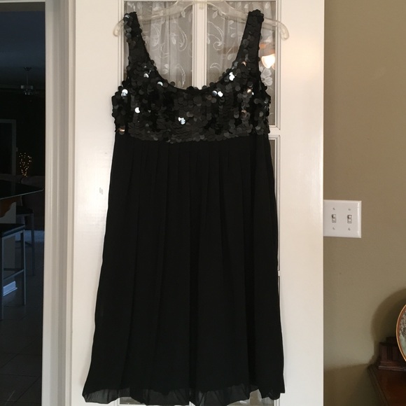 Beautiful Black Sequined Shift Dress