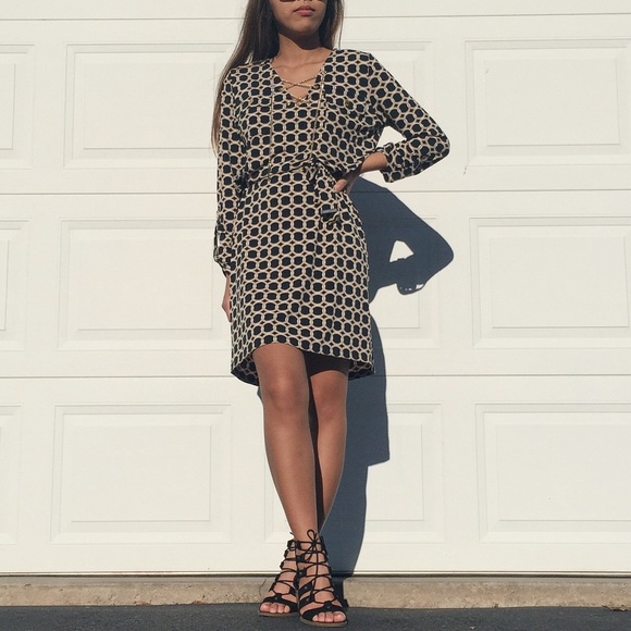 Michael Kors navy/tan chain dress