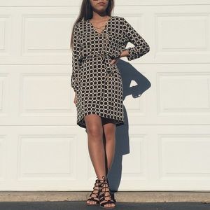 Michael Kors navy/tan chain dress