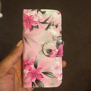 Pink Floral iPhone 5/5s Wallet Case