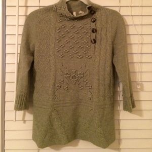 Anthropologie moth sage green wool sweater