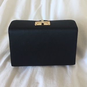 Black and Gold Satin Ralph Lauren Clutch✨