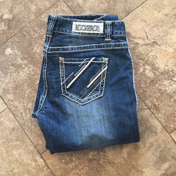 28x34 rock & roll boyfriend jeans