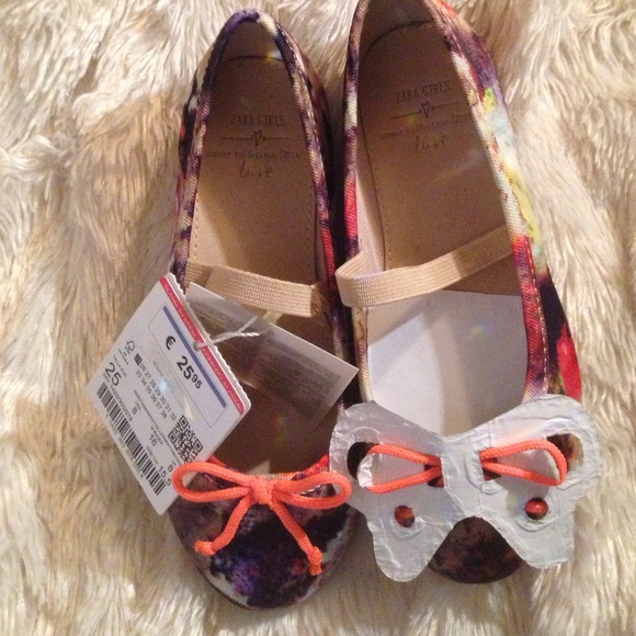 Brand new, never worn Zara ballet flats for girls