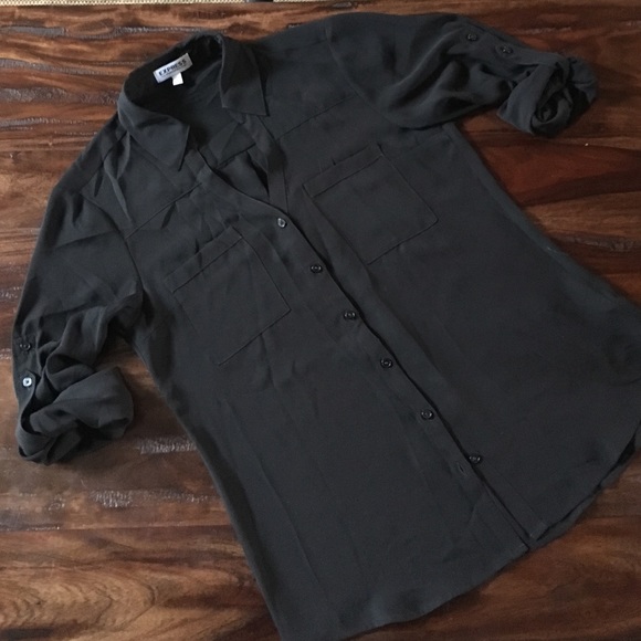 Express Black Button-Down