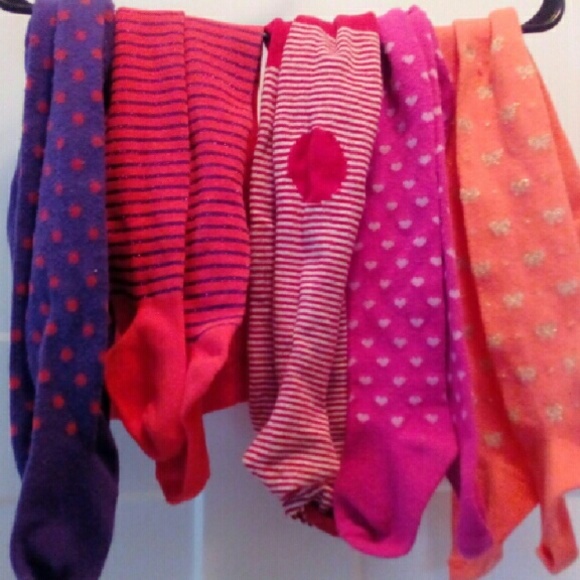 Five pair new tights size 2T-3T