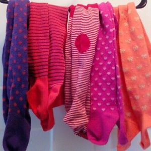 Five pair new tights size 2T-3T