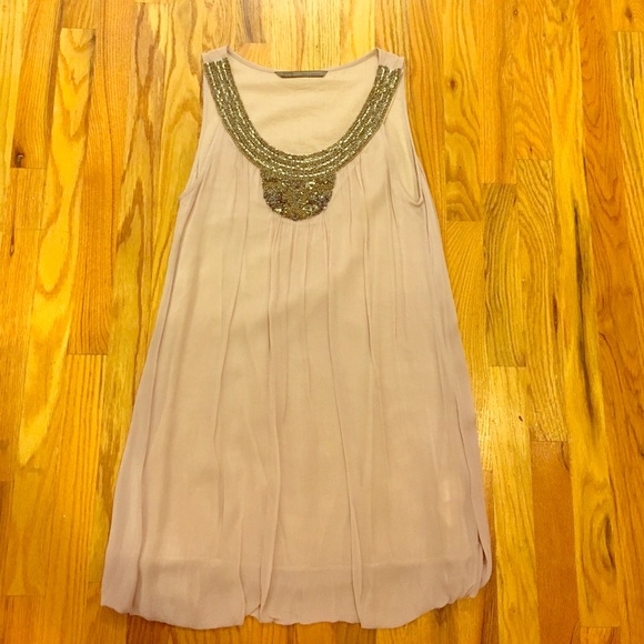 Zara mauve embellished dress