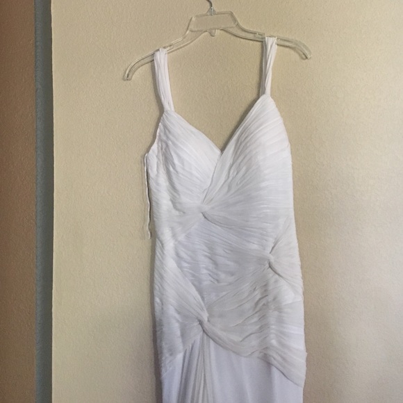 White evening gown