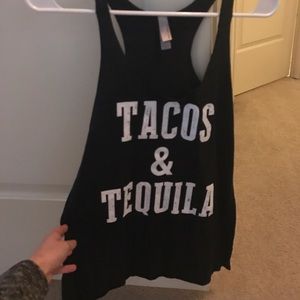 Tacos & Tequila tank top, size small