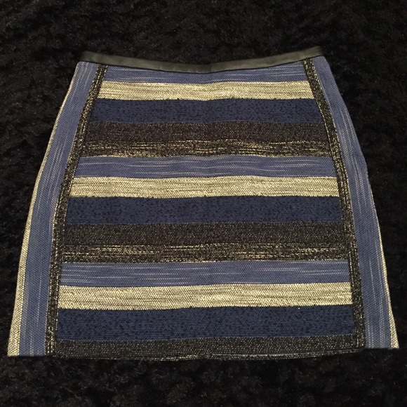 Textured stripe skirt