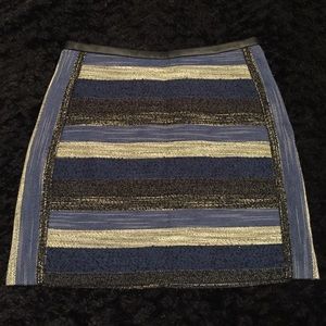 Textured stripe skirt