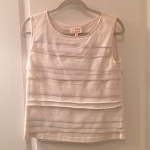 White anthropologie (red bird) shirt