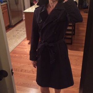 Banana Republic Navy petite trench coat