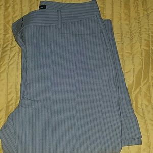 Express High waisted, flared pinstriped dress pant