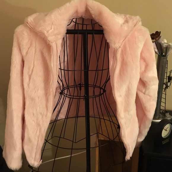 Jackets & Blazers - Pink faux fur coat