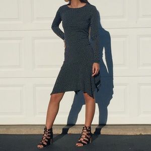 Michael Kors navy polka dot dress