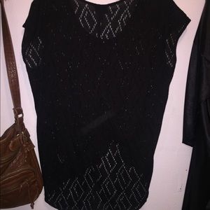 black knit low high flowy shirt!!!!