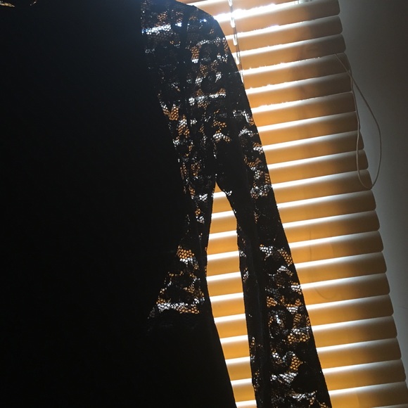 Lace Bodycon Turtleneck Dress Formal - Picture 2 of 4