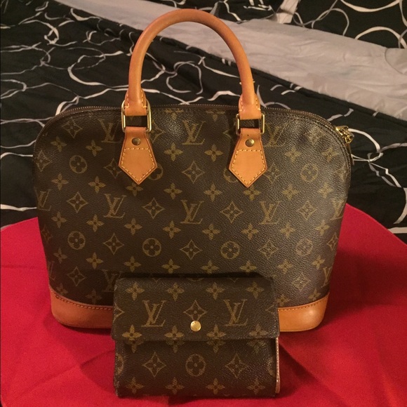 LV Alma PM & Vintage Wallet