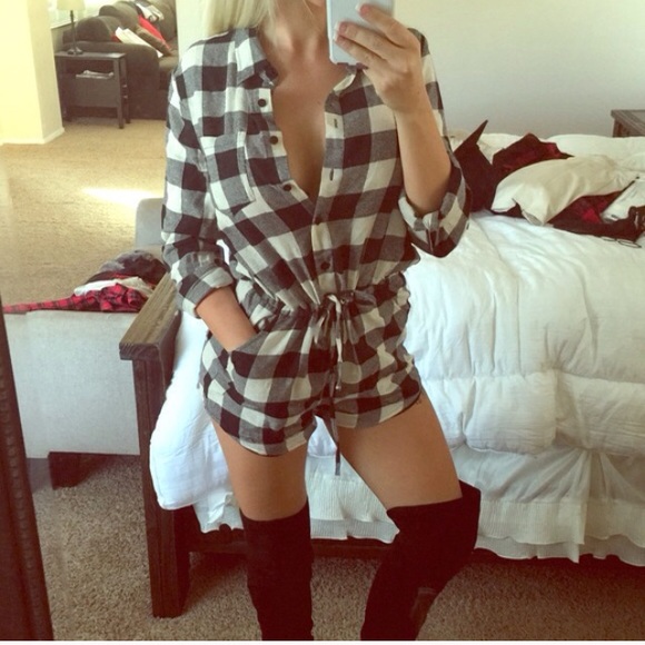 Checkered romper