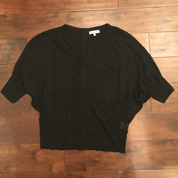 Black Dolman Sweater with Button Back