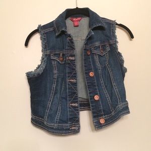 Arizona Jean Co. Jean Vest Dark Blue Size Small