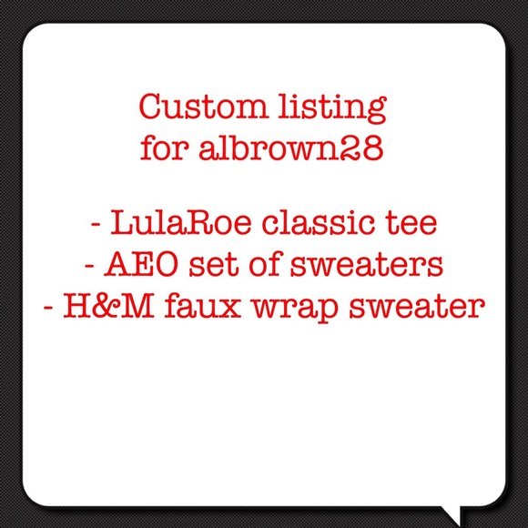 Custom listing