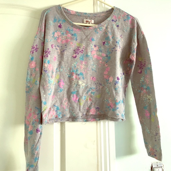 Grey floral long sleeve
