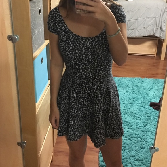 Brandy Melville blue floral skater dress