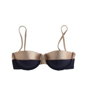 J. Crew Metallic Colorblock Underwire Bikini Top