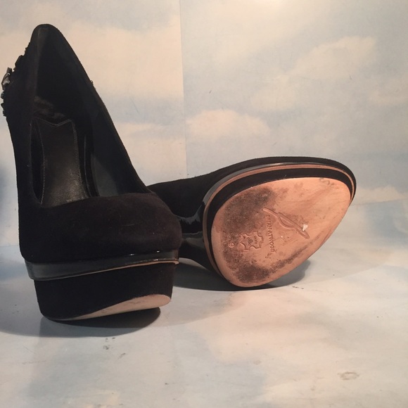 BRIAN ATWOOD BLACK SUEDE PLATFORMS - Picture 4 of 4