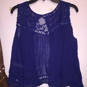 flowy royal blue free people top!!!