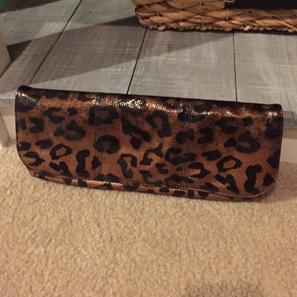 Animal print clutch