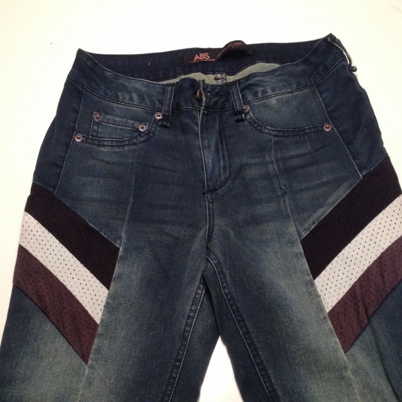 ABS Allen Schwartz Jeans Faux Suede Embellished Skinny Jeans Poshmark