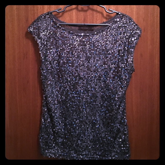Silver Sequined Top