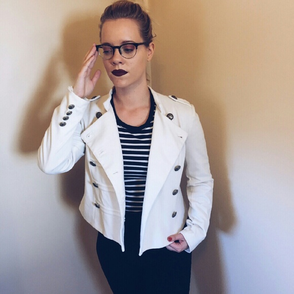 White military Forever 21 jacket