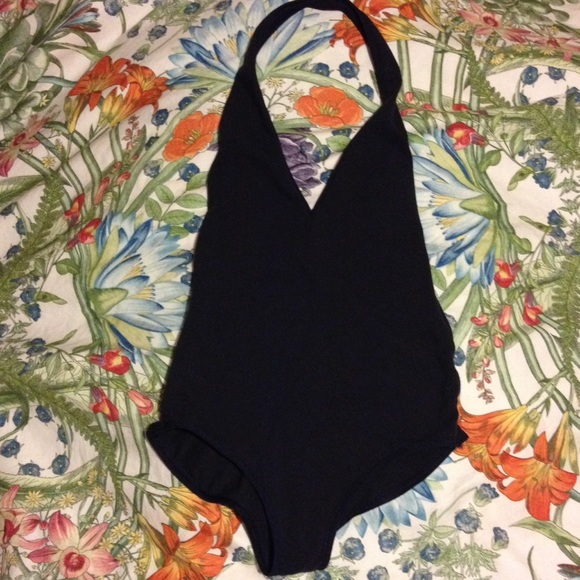 Navy Halter Bodysuit