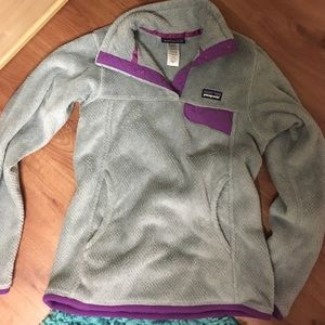 Gray and purple fuzzy Patagonia