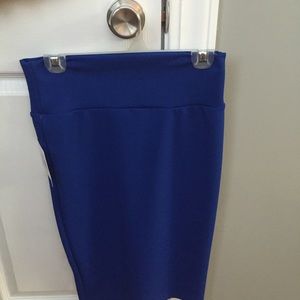 Royal blue stretchy skirt